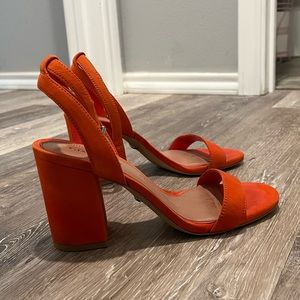 Bright orange Gianni Bini heels